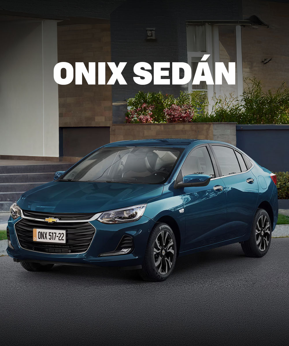 Chevrolet Onix Sedán, auto elegante y eficiente, ideal para la ciudad con tecnología avanzada.